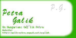 petra galik business card